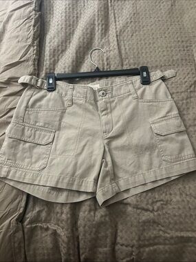 Women's Light Khaki Cargo Utility Shorts